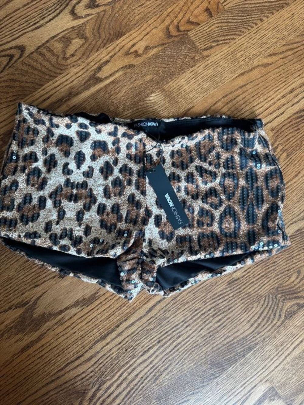 Statement Piece Leopard Sequin Micro Short L NWT